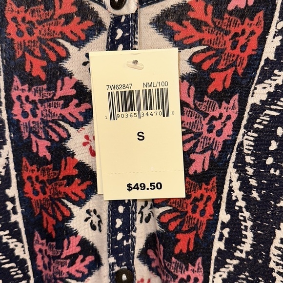 Lucky Brand NWT size small boho pheasant embroidered - Picture 4 of 8